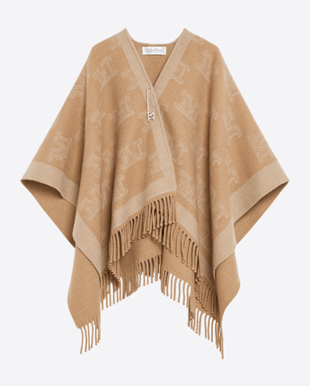 MAX MARA Abbigliamento e accessori CAMMELLO / UNI PONCHO IN LANA JACQUARD