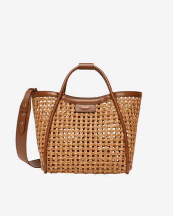 MAX MARA BORSA NATURALE / UNI BORSA MARINE SMALL IN FIBRA NATURALE INTRECCIATA