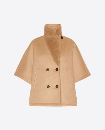 MAX MARA CAPPA CAMMELLO / S/M CAPPA REVERSIBILE IN CAMMELLO E TEDDY