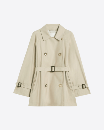 MAX MARA THE CUBE GIACCA TRENCH CROP IN TWILL ANTIGOCCIA MAXMARA CUBE