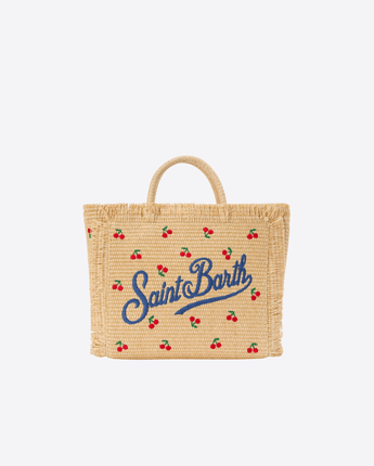 Mc2 Saint Barth BORSA PAGLIA / UNI BORSA COLETTE IN TESSUTO EFFETTO PAGLIA CON RICAMI CILIGIE