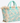 Mc2 Saint Barth BORSA VERDE ACQUA/BIANCO / UNI BORSA A SPALLA VANITY RUG IN COTONE VERDE ACQUA E BIANCO