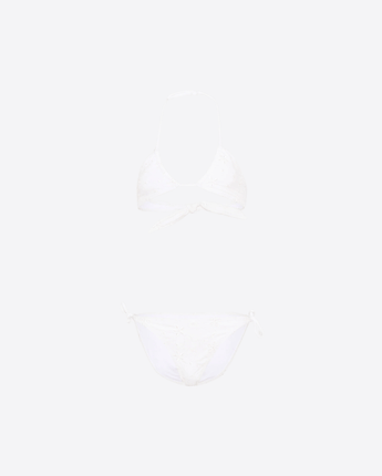 Mc2 Saint Barth COSTUME DA BAGNO BIKINI ARYANNA IN PIZZO SANGALLO BIANCO