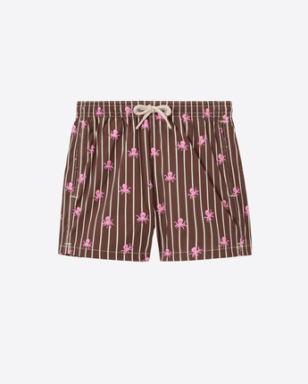 Mc2 Saint Barth COSTUME DA BAGNO COSTUME MARE JEAN LIGHTING STRETCH RIGATO CON STAMPA POLIPETTI ALL OVER