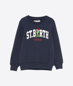 Mc2 Saint Barth FELPA BLU / 8A FELPA BLU CON STAMPA IL GRINCH