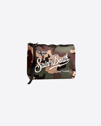 Mc2 Saint Barth POCHETTE CAMOUFLAGE / UNI POCHETTE ALINE IN SCUBA CON STAMPA CAMOUFLAGE