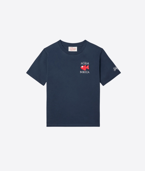 Mc2 Saint Barth T-SHIRT T-SHIRT PORTOFINO JR CON RICAMO "ACQUA IN BOCCA"