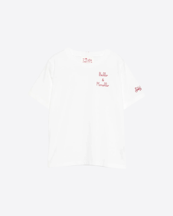 Mc2 Saint Barth T-SHIRT T-SHIRT PORTOFINO JR CON RICAMO "BELLO E MONELLO"