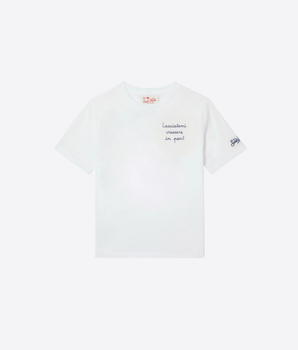 Mc2 Saint Barth T-SHIRT T-SHIRT PORTOFINO JR CON RICAMO "LASCIATEMI CRESCERE IN PACE!"