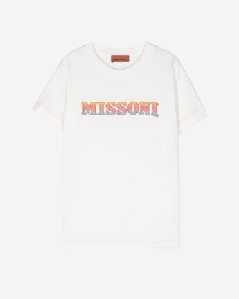 MISSONI Abbigliamento e accessori IVORY / 12A T-SHIRT CON PAILLETTES