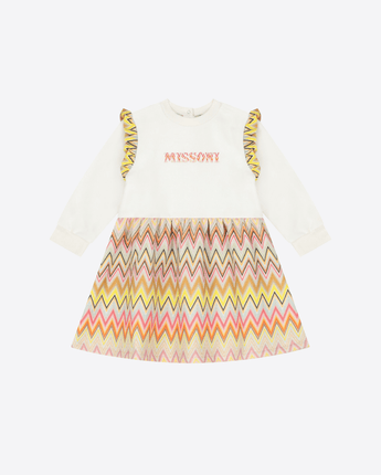 MISSONI Abbigliamento e accessori IVORY / 18M ABITO CON STAMPA A ZIG ZAG