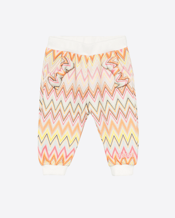 MISSONI Abbigliamento e accessori IVORY / 18M PANTALONI SPORTIVI CON STAMPA CHEVRON