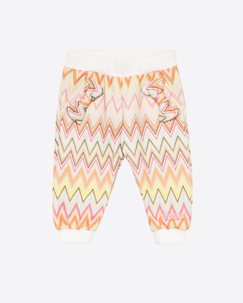 MISSONI Abbigliamento e accessori IVORY / 18M PANTALONI SPORTIVI CON STAMPA CHEVRON