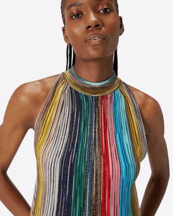 MISSONI Abbigliamento e accessori MINIABITO SENZA MANICHE IN MAGLIA PLISSETTATA LAME'