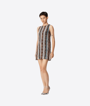 MISSONI Abbigliamento e accessori MINIABITO SENZA MANICHE IN MISTO VISCOSA LAME' A ZIG ZAG