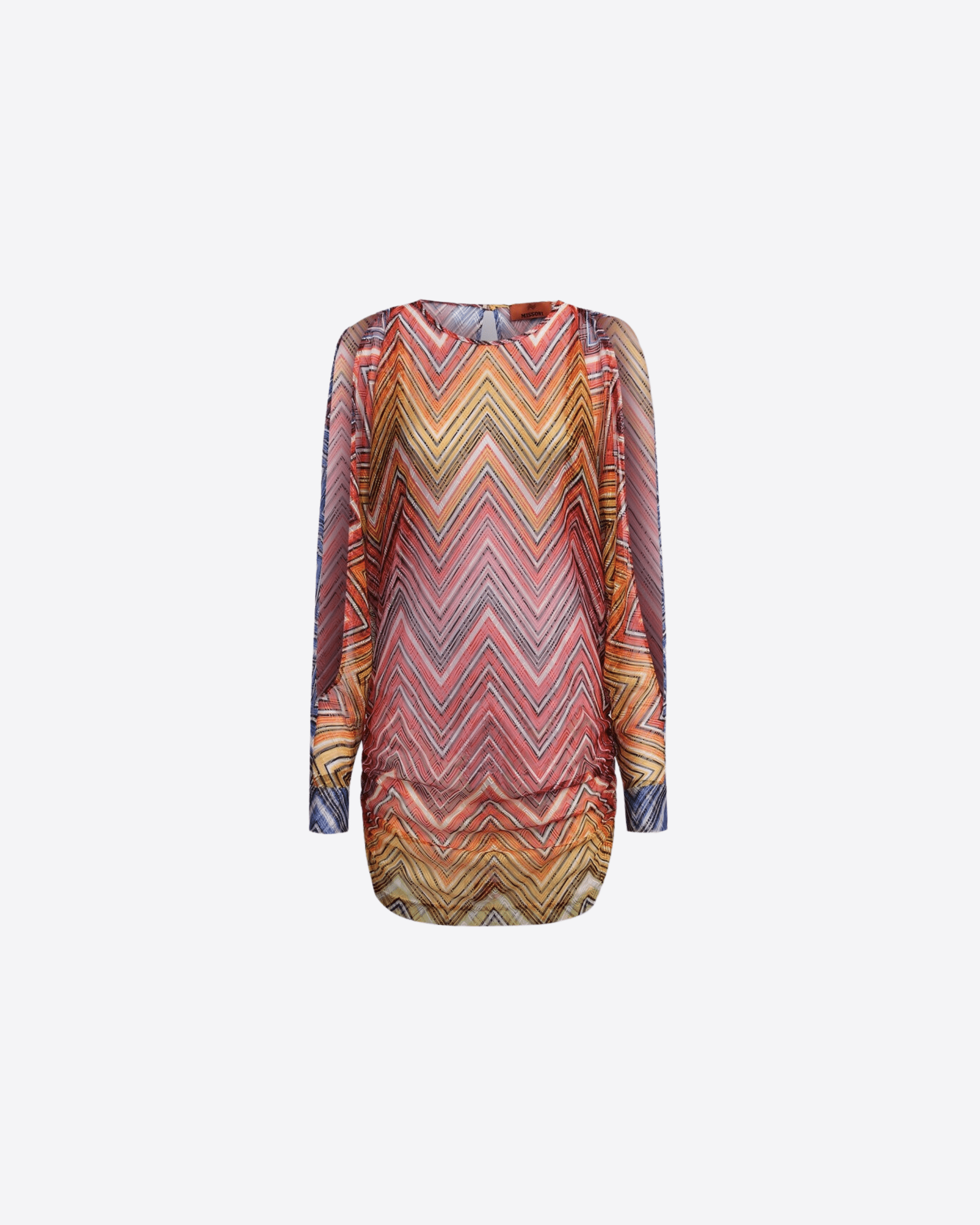 MISSONI Abbigliamento e accessori MULTICOLOR / 44 ABITO CORTO COPRICOSTUME IN TESSUTO STAMPATO A ZIG ZAG