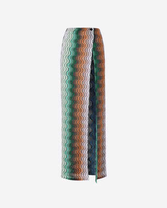 MISSONI GONNA GONNA LUNGA IN VISCOSA LAMÉ CON MOTIVO GRECA