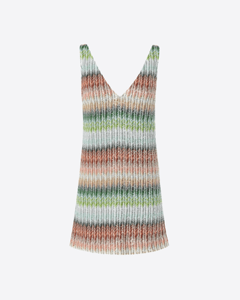 MISSONI MULTICOLORE / 40 ABITO CORTO IN MAGLIA ZIG ZAG DÉGRADÉ CON PAILLETTES