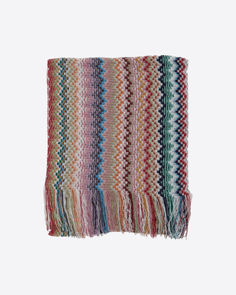 MISSONI SCIARPA MULTICOLOR / UNI SCIARPA CON FRANGE E MOTIVO A ZIG ZAG