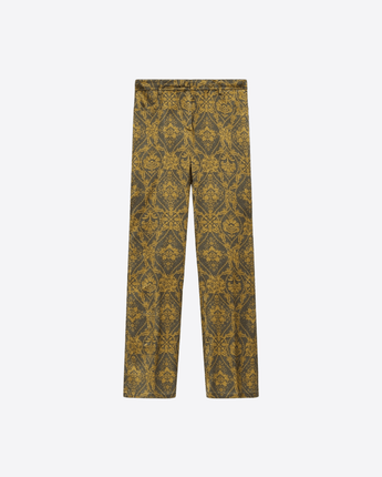 MOMONÌ PANTALONI PANTALONE 5 TASCHE ODIN IN RASO STRETCH DI SETA STAMPATO