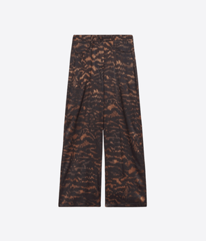 MOMONÌ PANTALONI PANTALONE AOKI BIS IN RASO DI SETA STRETCH STAMPATO