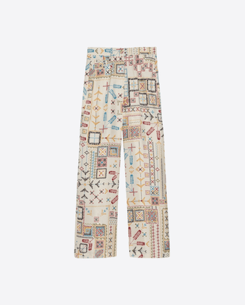 MOMONÌ PANTALONI PANTALONI ORTIZ IN TWILL DI SETA