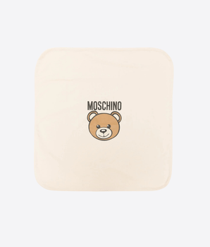 MOSCHINO Abbigliamento e accessori BEIGE Coperta con stampa Teddy Bear