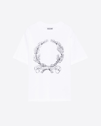 MOSCHINO Abbigliamento e accessori BIANCO / 10A T-SHIRT CON DETTAGLIO STAMPA