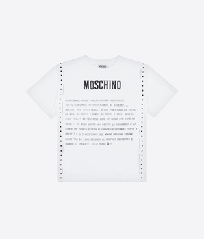 MOSCHINO Abbigliamento e accessori BIANCO / 10A T-SHIRT CON MAXI STAMPA