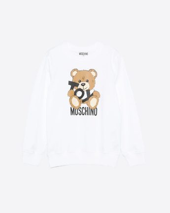 MOSCHINO Abbigliamento e accessori BIANCO / 4A Felpa con stampa Teddy Bear