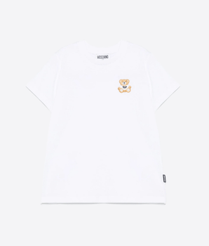 MOSCHINO Abbigliamento e accessori BIANCO / 4A T-shirt con Teddy Bear applicato