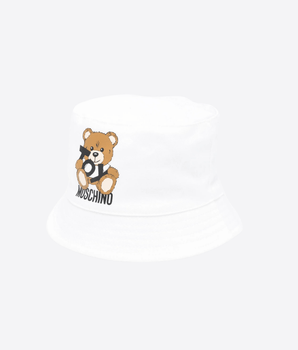 MOSCHINO Abbigliamento e accessori BIANCO / 50 Cappello bucket con stampa Teddy Bear