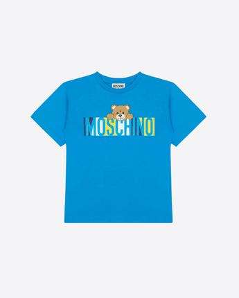 MOSCHINO Abbigliamento e accessori BLU / 4A T-shirt con stampa