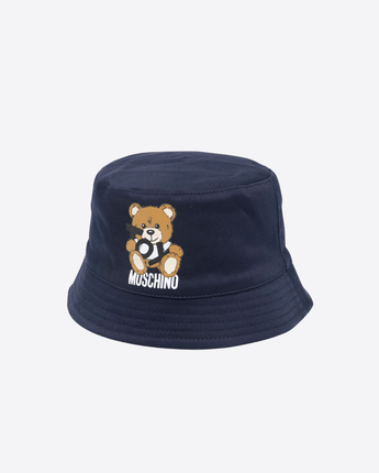 MOSCHINO Abbigliamento e accessori BLU / 50 Cappello bucket con stampa Teddy Bear