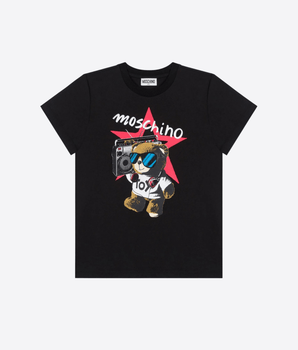 MOSCHINO Abbigliamento e accessori NERO / 4A T-shirt con stampa Teddy Bear