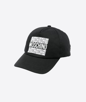 MOSCHINO Abbigliamento e accessori NERO / 56 Cappello da baseball con stampa