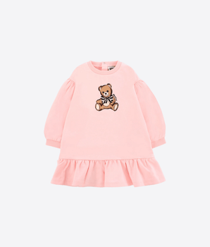 MOSCHINO ABITO ROSA / 3M ABITO NEONATA CON TEDDY BEAR E PAILLETTES