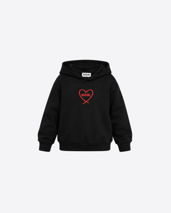 MOSCHINO FELPA FELPA CON STAMPA CUORE CON LOGO