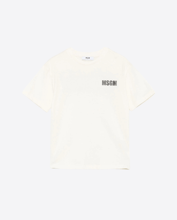 MSGM Abbigliamento e accessori AVORIO / 12A T-shirt con logo