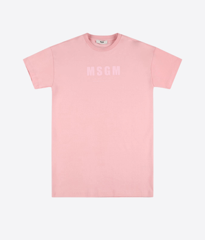 MSGM Abbigliamento e accessori ROSA / 8A Vestito in jersey di cotone stampato