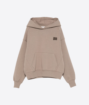 MSGM FELPA GRIGIO TALPA / 8 FELPA CON CAPPUCCIO