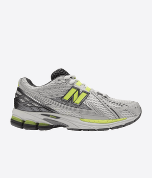 NEW BALANCE SCARPE 1906R LIGHT SILVER METALLIC CON ALKALINE GREEN