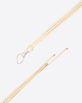 ORCIANI Abbigliamento e accessori BIANCO / 85 CINTURA ANNODATA SOFT IN PELLE 1,3 CM