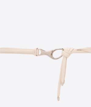 ORCIANI Abbigliamento e accessori BIANCO / 85 CINTURA ANNODATA SOFT IN PELLE 1,3 CM