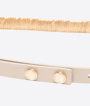 ORCIANI Abbigliamento e accessori NUDE/ORO / 85 CINTURA NAPPA CHAIN 3,8 CM