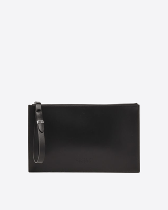 ORCIANI POCHETTE NERO / UNI POCHETTE IN PELLE LISCIA ORCIANI