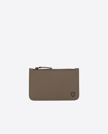 ORCIANI PORTACARTE TAUPE / UNI PORTACARTE CON ZIP SOFT