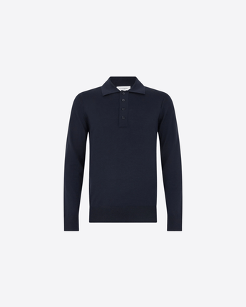 PAOLO PECORA MAGLIA MAGLIA A POLO IN LANA MERINO EXTRAFINE