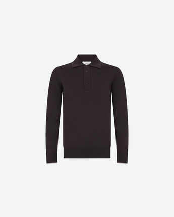 PAOLO PECORA MAGLIA MAGLIA A POLO IN LANA MERINO EXTRAFINE