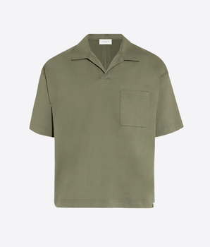 PAOLO PECORA POLO MAGLIA A POLO BOXY FIT CON COLLO APERTO